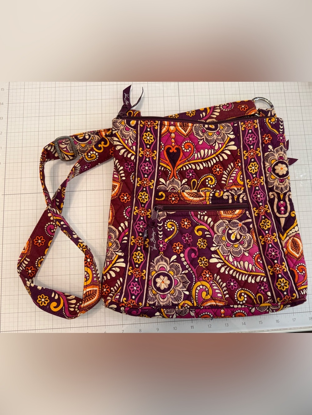 Vera Bradley Hipster in Sunset Safari Paisley Floral Quilted Crossbody